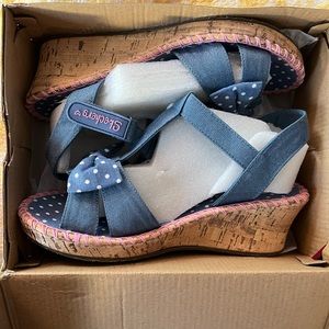 Girls Sketchers Cork Sandals - Size 5